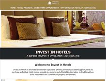 Tablet Screenshot of investinhotels.com